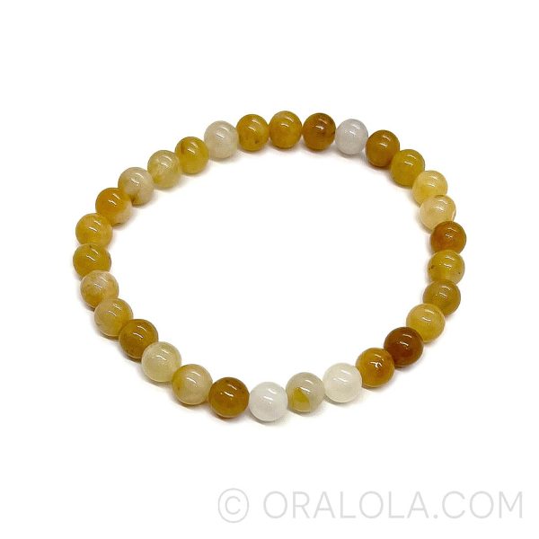 Gelbe Jade Armband Edelsteinkugeln
