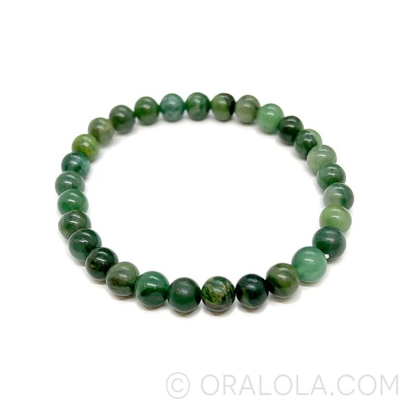 Grüne Jade Armband Edelsteinkugeln